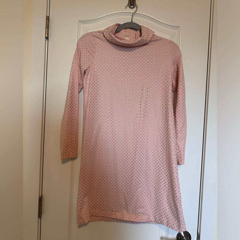 Crew Cuts stretch long sleeve, knee length mock neck dress